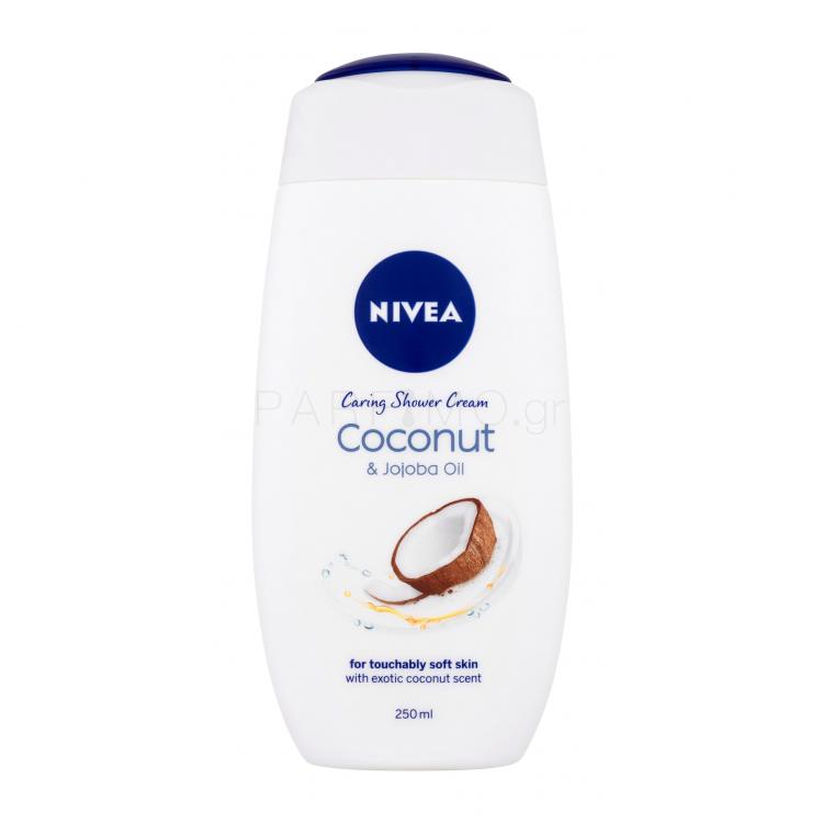 Nivea Coconut &amp; Jojoba Oil Κρέμα ντους για γυναίκες 250 ml
