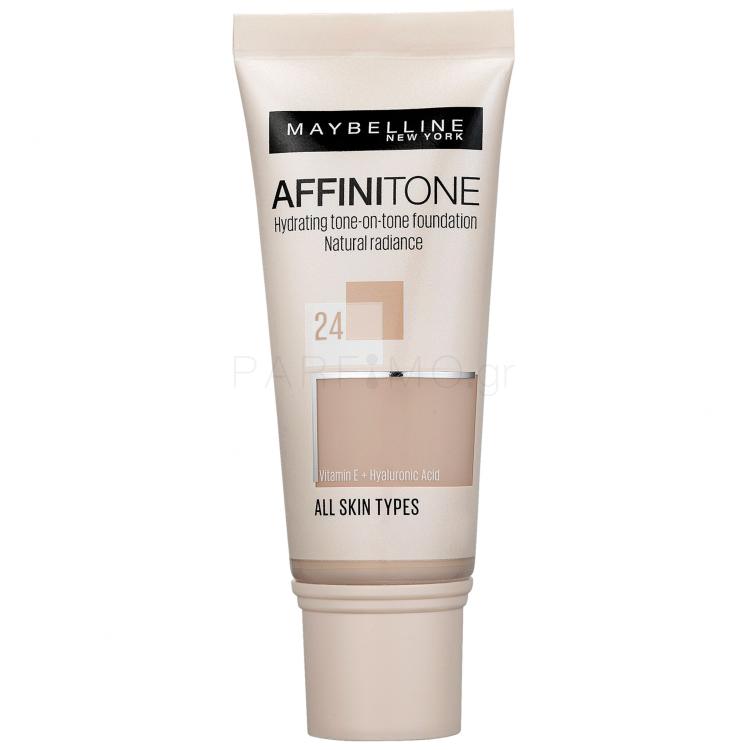 Maybelline Affinitone Make up για γυναίκες 30 ml Απόχρωση 24 Golden Beige