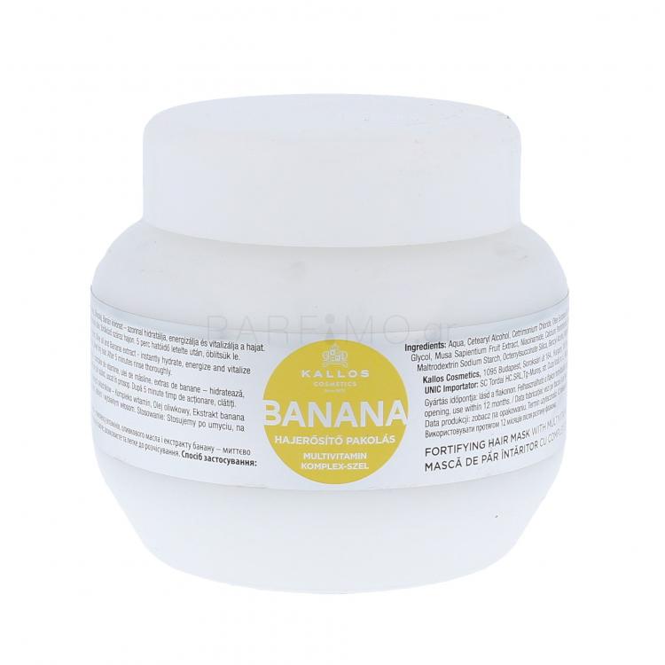 Kallos Cosmetics Banana Μάσκα μαλλιών για γυναίκες 275 ml