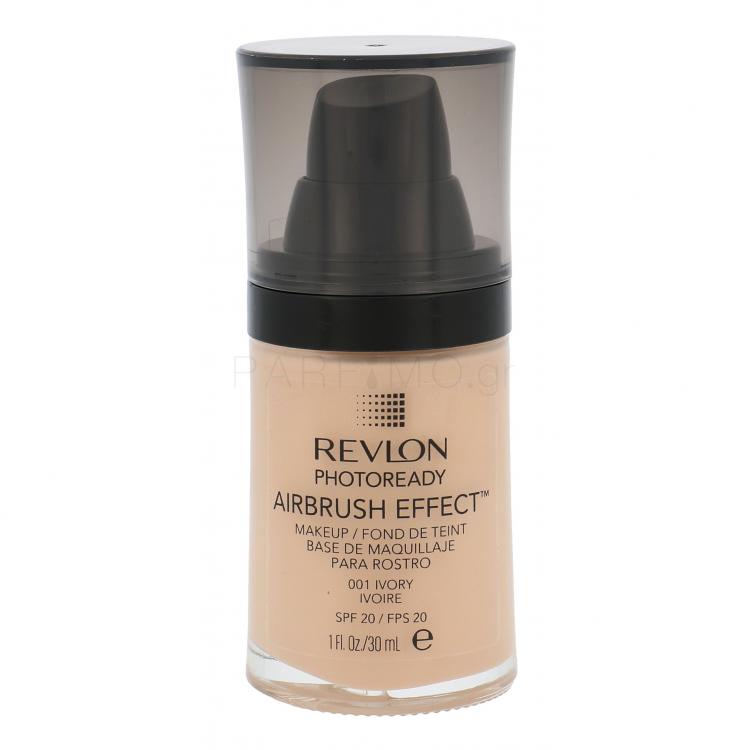 Revlon Photoready Airbrush Effect SPF20 Make up για γυναίκες 30 ml Απόχρωση 001 Ivory