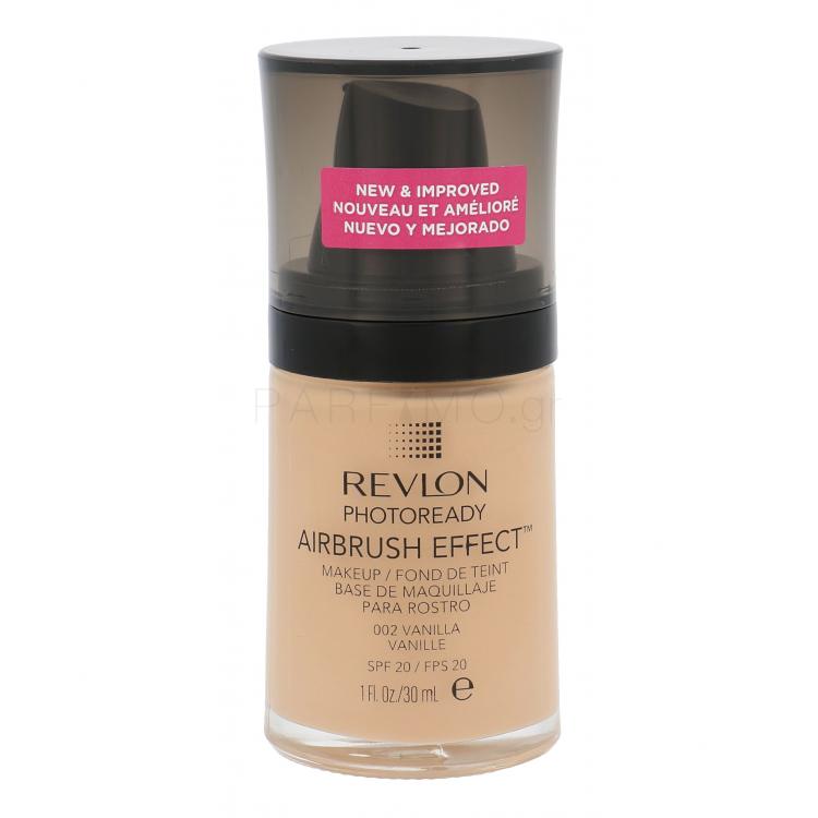 Revlon Photoready Airbrush Effect SPF20 Make up για γυναίκες 30 ml Απόχρωση 002 Vanilla