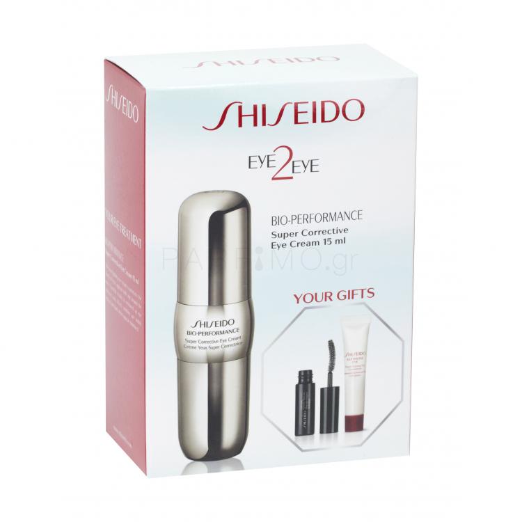 Shiseido Bio-Performance Eye2Eye Σετ δώρου κρέμα ματιών BIO-PERFORMANCE Super Corrective 15 ml +μάσκαρα  Full Lash Volume 2 ml + φροντίδα των ματιών Ultimune Power Infusing Eye Concentrate 5 ml
