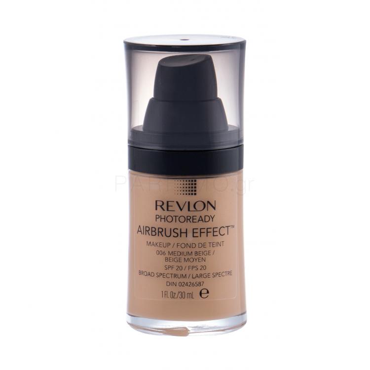 Revlon Photoready Airbrush Effect SPF20 Make up για γυναίκες 30 ml Απόχρωση 006 Medium Beige