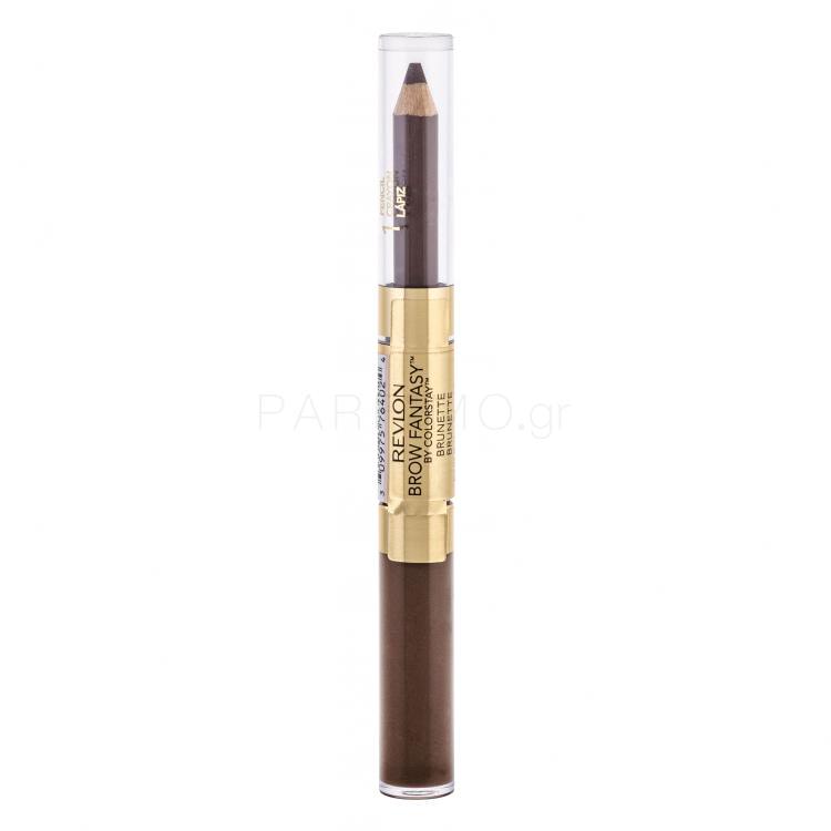 Revlon Brow Fantasy Pencil &amp; Gel Προϊόντα για τη διαμόρφωση φρυδιών για γυναίκες Απόχρωση Brunette Σετ