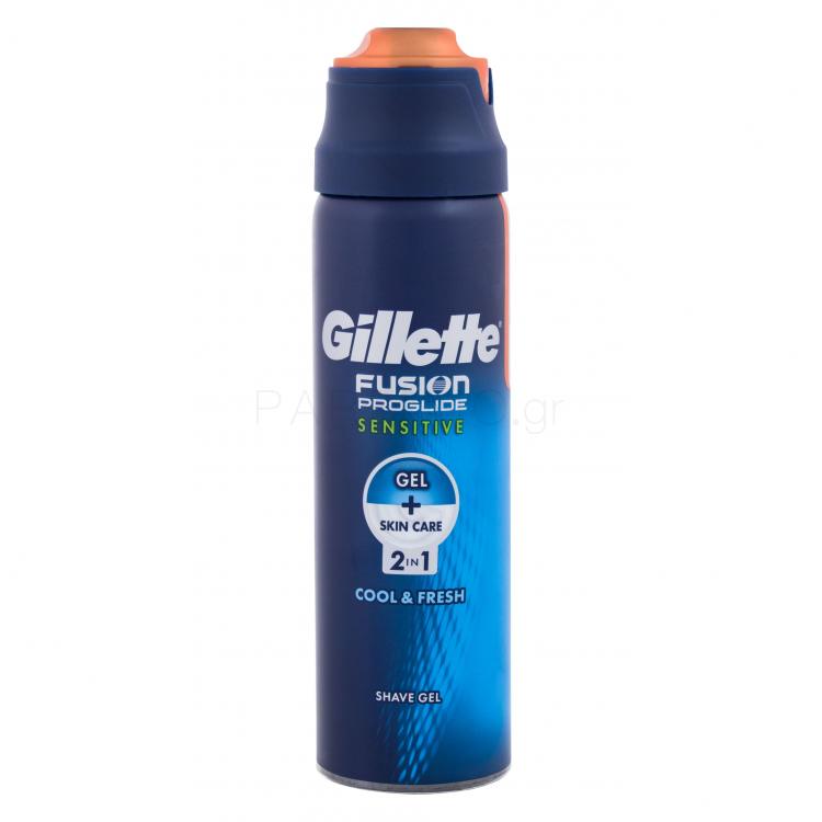 Gillette Fusion Proglide Sensitive 2in1 Τζελ ξυρίσματος για άνδρες 170 ml