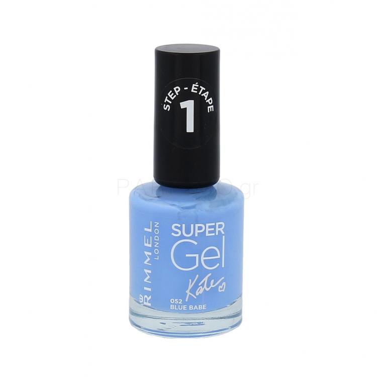 Rimmel London Super Gel By Kate STEP1 Βερνίκια νυχιών για γυναίκες 12 ml Απόχρωση 052 Blue Babe