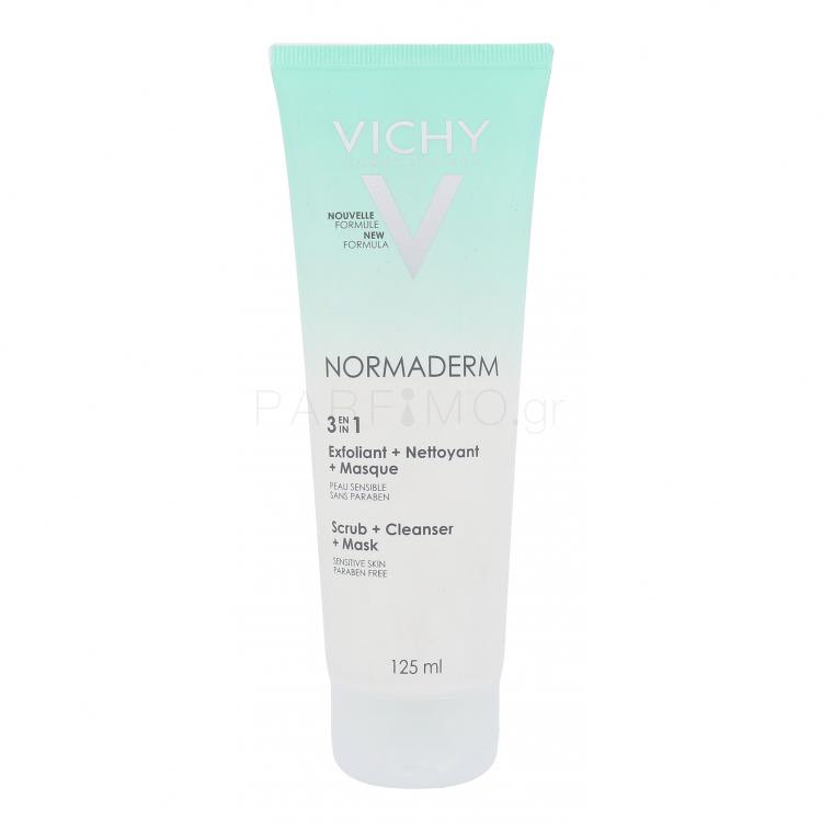 Vichy Normaderm 3in1 Scrub + Cleanser + Mask Προϊόντα απολέπισης προσώπου για γυναίκες 125 ml