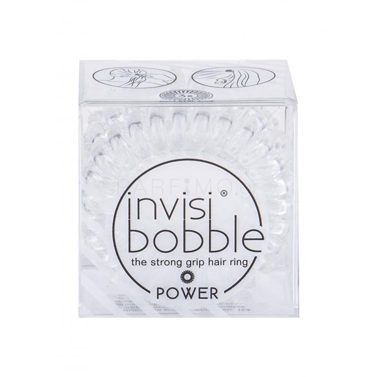 Invisibobble Power Hair Ring Λαστιχάκι για τα μαλλιά για γυναίκες 3 τεμ Απόχρωση Crystal Clear