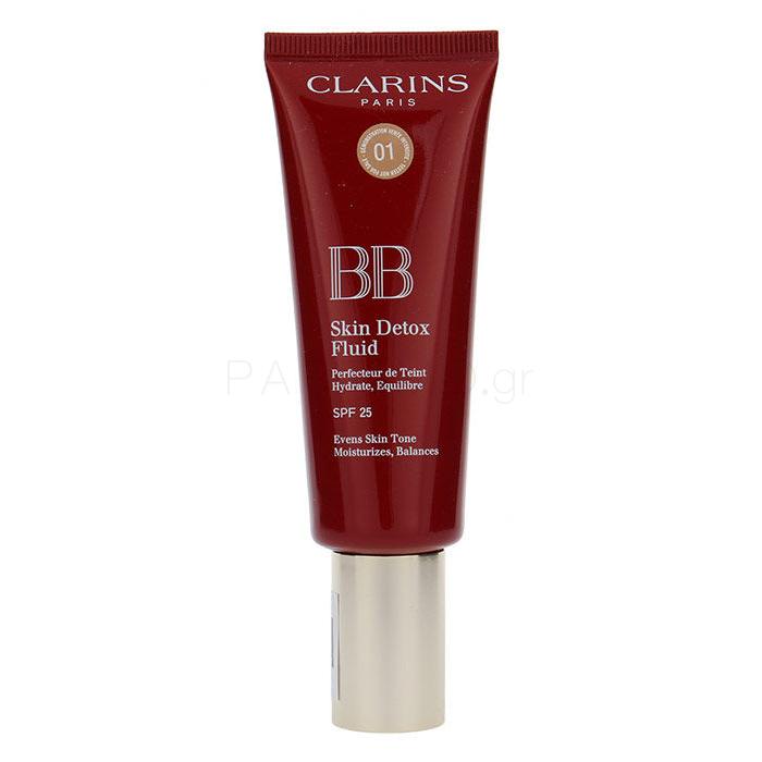 Clarins BB Skin Detox Fluid SPF25 ΒΒ κρέμα για γυναίκες 45 ml Απόχρωση 01 Light TESTER