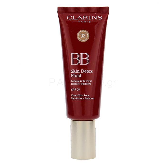 Clarins BB Skin Detox Fluid SPF25 ΒΒ κρέμα για γυναίκες 45 ml Απόχρωση 02 Medium TESTER