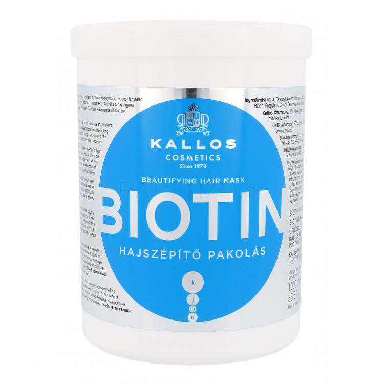 Kallos Cosmetics Biotin Μάσκα μαλλιών για γυναίκες 1000 ml