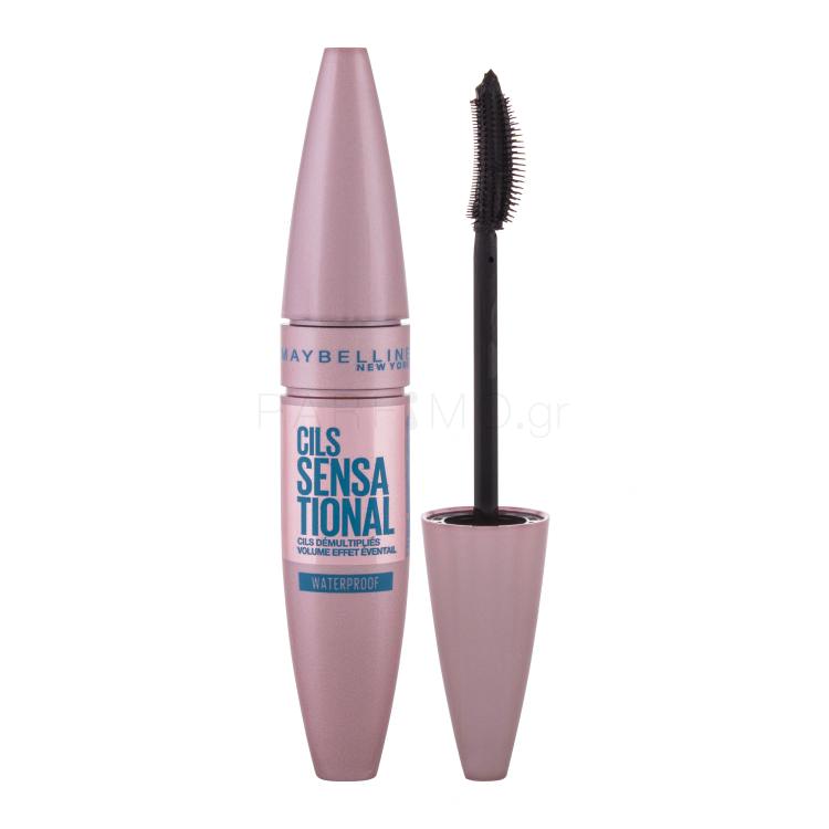 Maybelline Lash Sensational Waterproof Μάσκαρα για γυναίκες 9,4 ml Απόχρωση Very Black