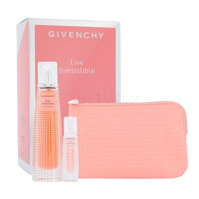 Givenchy Live Irrésistible Σετ δώρου EDP 75 ml + EDP 3 ml + καλλυντική τσάντα