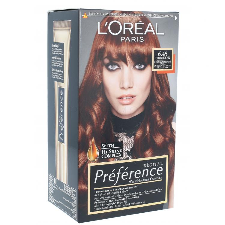 L&#039;Oréal Paris Préférence Récital Βαφή μαλλιών για γυναίκες 60 ml Απόχρωση 6.45 Brooklyn