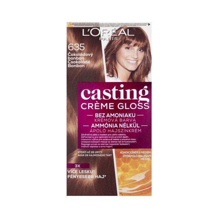 L&#039;Oréal Paris Casting Creme Gloss Βαφή μαλλιών για γυναίκες 48 ml Απόχρωση 635 Chocolate Bonbon