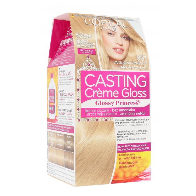 L&#039;Oréal Paris Casting Creme Gloss Glossy Princess Βαφή μαλλιών για γυναίκες 48 ml Απόχρωση 931 Vanilla Ice Cream