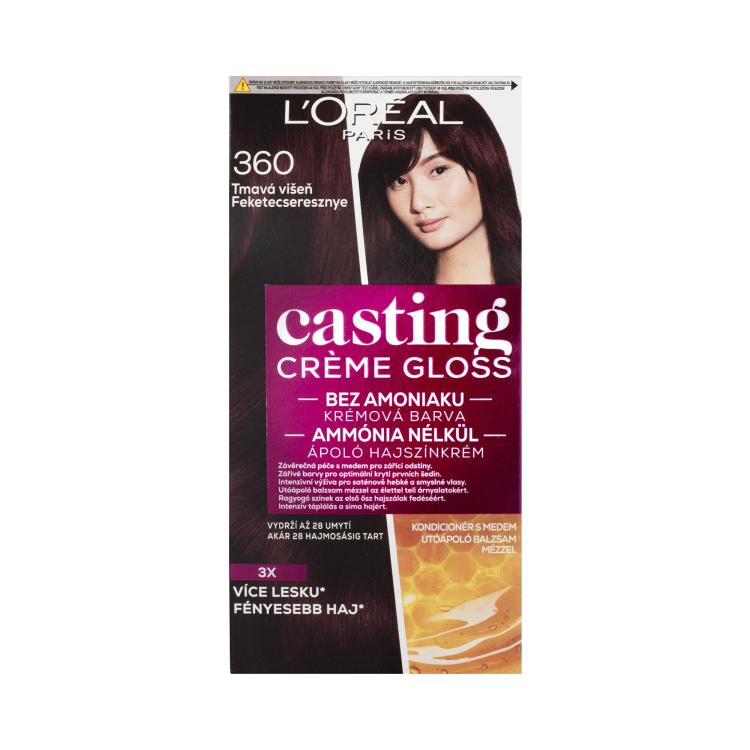 L&#039;Oréal Paris Casting Creme Gloss Βαφή μαλλιών για γυναίκες 48 ml Απόχρωση 360 Black Cherry