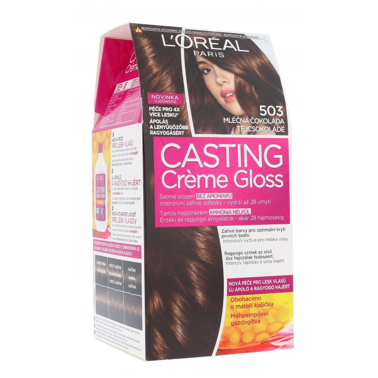 L&#039;Oréal Paris Casting Creme Gloss Βαφή μαλλιών για γυναίκες 48 ml Απόχρωση 503 Golden Chocolate