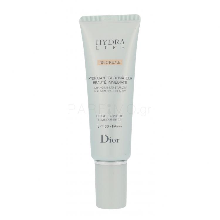 Christian Dior Hydra Life Enhancing Moisturizer SPF30 ΒΒ κρέμα για γυναίκες 50 ml Απόχρωση 01 Luminous Beige TESTER