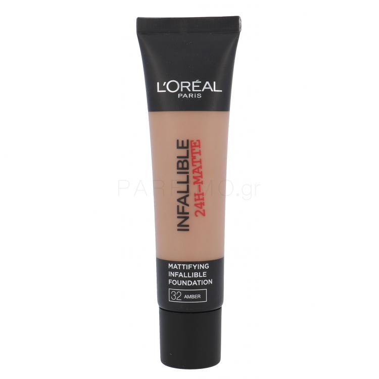 L&#039;Oréal Paris Infaillible 24h-Matte Make up για γυναίκες 35 ml Απόχρωση 32 Amber