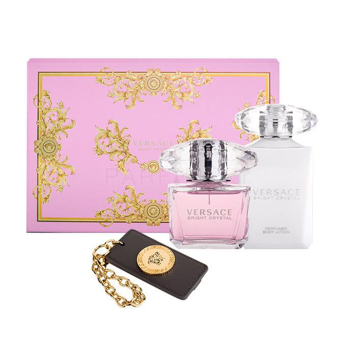 Versace Bright Crystal Σετ δώρου για γυναίκες EDT 90 ml + λοσιόν σώματος  100 ml + ετικέτα αποσκευών