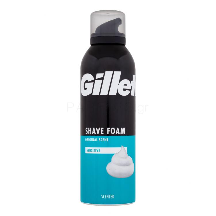 Gillette Shave Foam Original Scent Sensitive Αφροί ξυρίσματος για άνδρες 200 ml