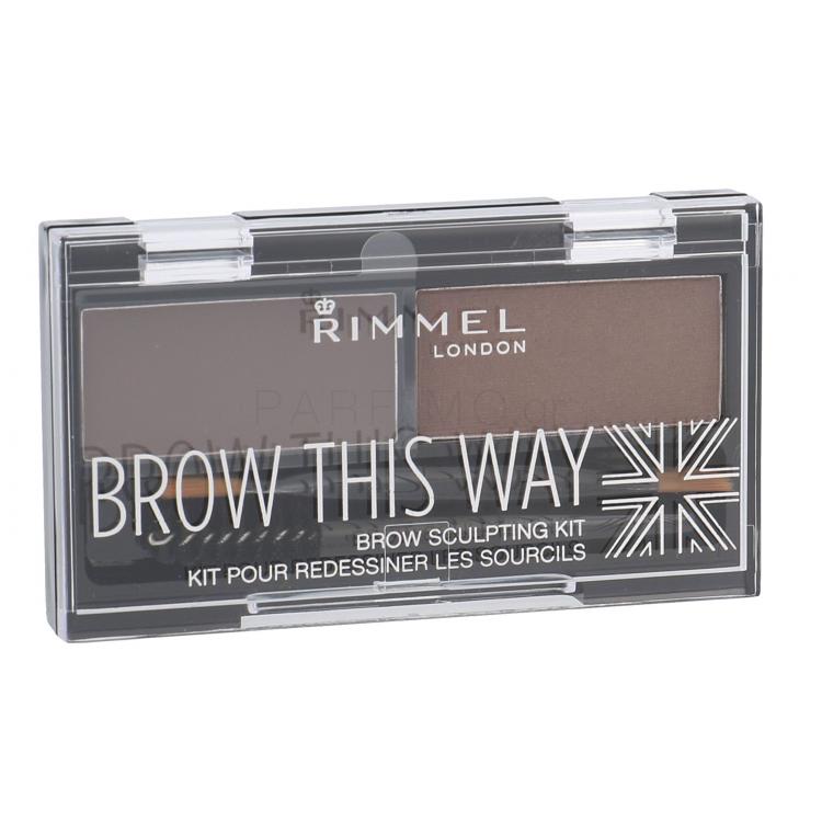 Rimmel London Brow This Way Προϊόντα για τη διαμόρφωση φρυδιών για γυναίκες 2,4 gr Απόχρωση 002 Medium Brown