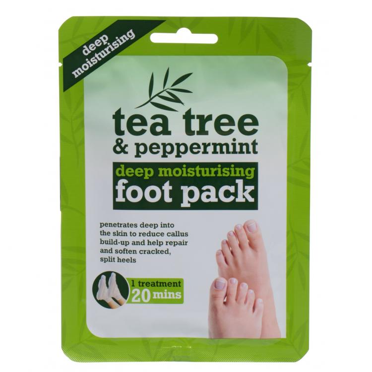 Xpel Tea Tree Tea Tree &amp; Peppermint Deep Moisturising Foot Pack Μάσκα ποδιών για γυναίκες 1 τεμ