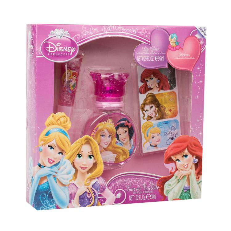 Disney Princess Princess Σετ δώρου EDT 30 ml + λιπ γκλος 7 ml +αυτοκόλλητα