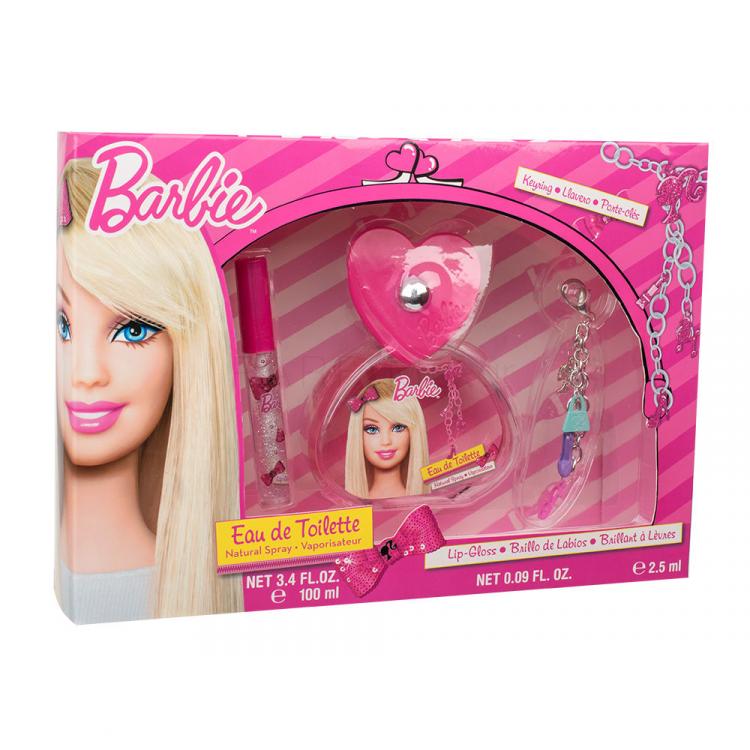 Barbie Barbie Σετ δώρου EDT 100 ml + λιπ γκλος  2,5 ml + μπρέλοκ