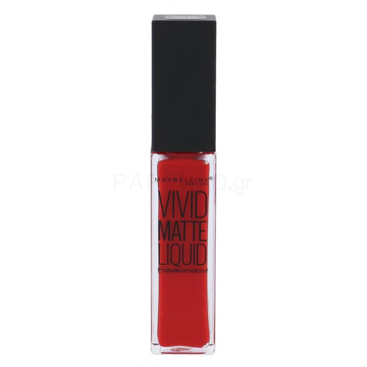 Maybelline Color Sensational Vivid Matte Liquid Κραγιόν για γυναίκες 8 ml Απόχρωση 35 Rebel Red