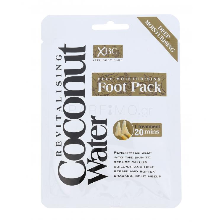 Xpel Coconut Water Deep Moisturising Foot Pack Μάσκα ποδιών για γυναίκες 1 τεμ