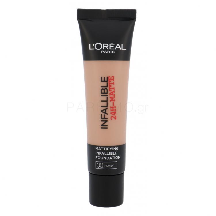 L&#039;Oréal Paris Infaillible 24h-Matte Make up για γυναίκες 35 ml Απόχρωση 30 Honey
