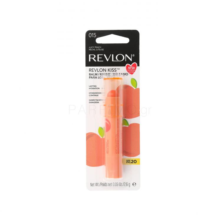 Revlon Revlon Kiss SPF20 Βάλσαμο για τα χείλη για γυναίκες 2,6 gr Απόχρωση 015 Juicy Peach