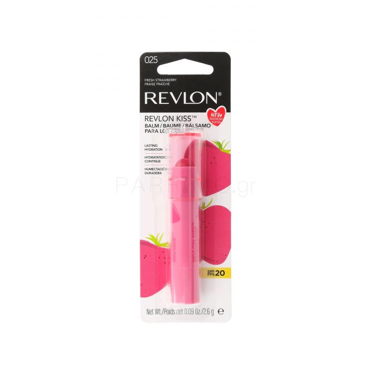 Revlon Revlon Kiss SPF20 Βάλσαμο για τα χείλη για γυναίκες 2,6 gr Απόχρωση 025 Fresh Strawberry
