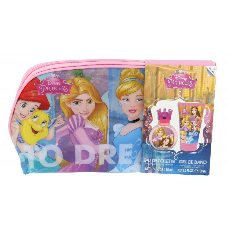 Disney Princess Princess Σετ δώρου για παιδιά EDT 50ml + αφρόλουτρο 100 ml + καλλυντική τσάντα