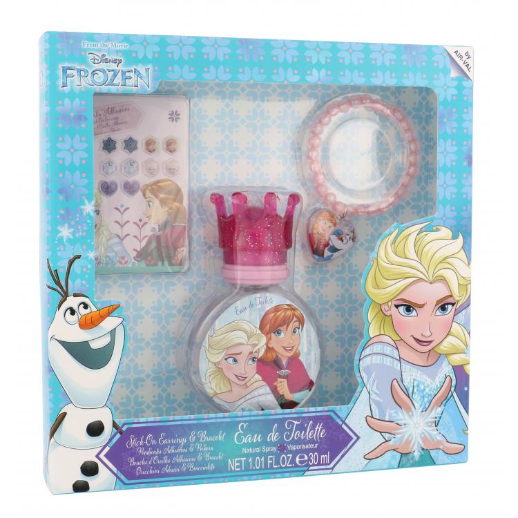 Disney Frozen Σετ δώρου EDT 30 ml + αυτοκόλλητα σκουλαρίκια + βραχιόλι