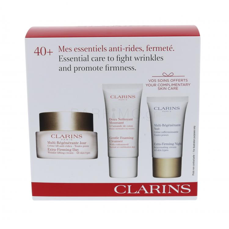 Clarins Extra-Firming Σετ δώρου κρέμα ημέρας Extra-Firming 50 ml + κρέμα νύχτας Extra-Firming 15 ml +αφρό καθαρισμού Gentle Foaming Cleanser 30 ml