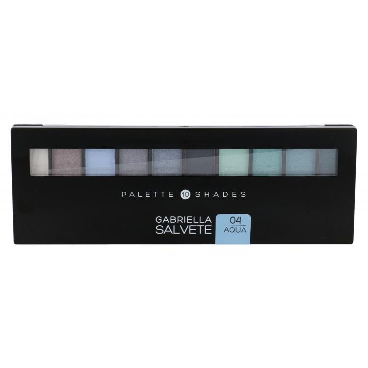 Gabriella Salvete Palette 10 Shades Σκιές ματιών για γυναίκες 12 gr Απόχρωση 04 Aqua