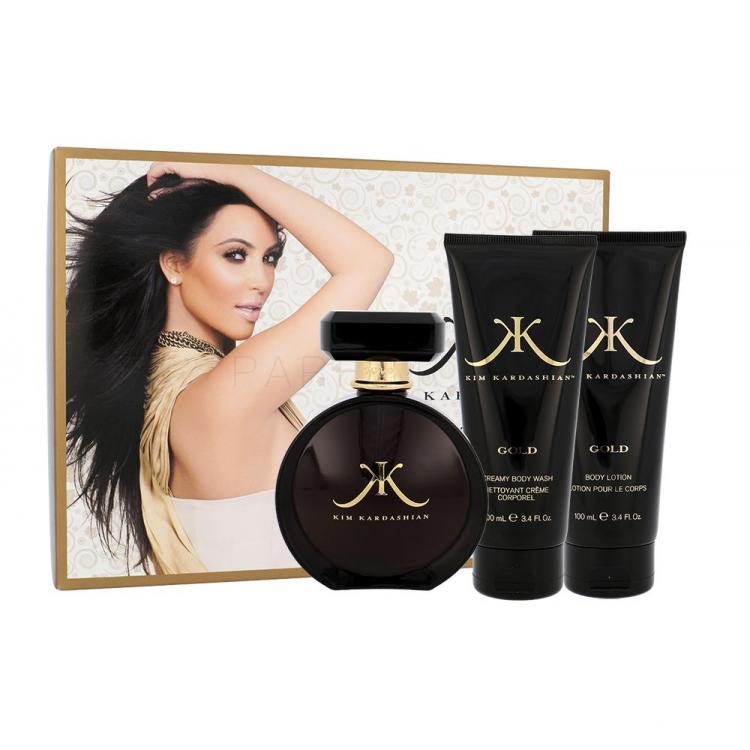 Kim Kardashian Gold Σετ δώρου EDP 100 ml + λοσιόν σώματος 100 ml + αφρόλουτρο 100 ml
