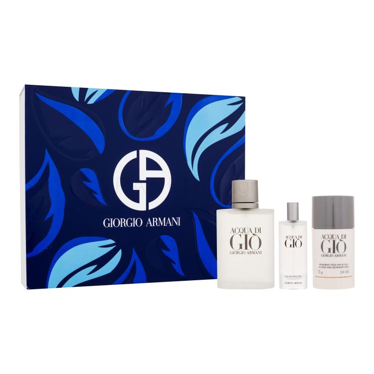 Giorgio Armani Acqua di Giò Pour Homme Σετ δώρου EDT 100 ml + EDT 15 ml +deostick 75 ml
