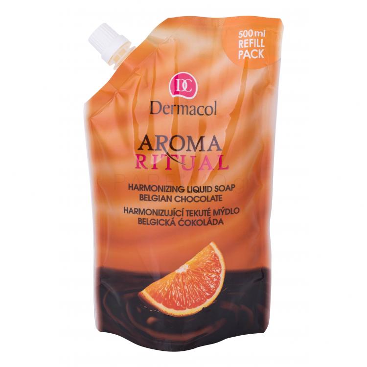 Dermacol Aroma Ritual Belgian Chocolate Υγρό σαπούνι για γυναίκες Συσκευασία &quot;γεμίσματος&quot; 500 ml