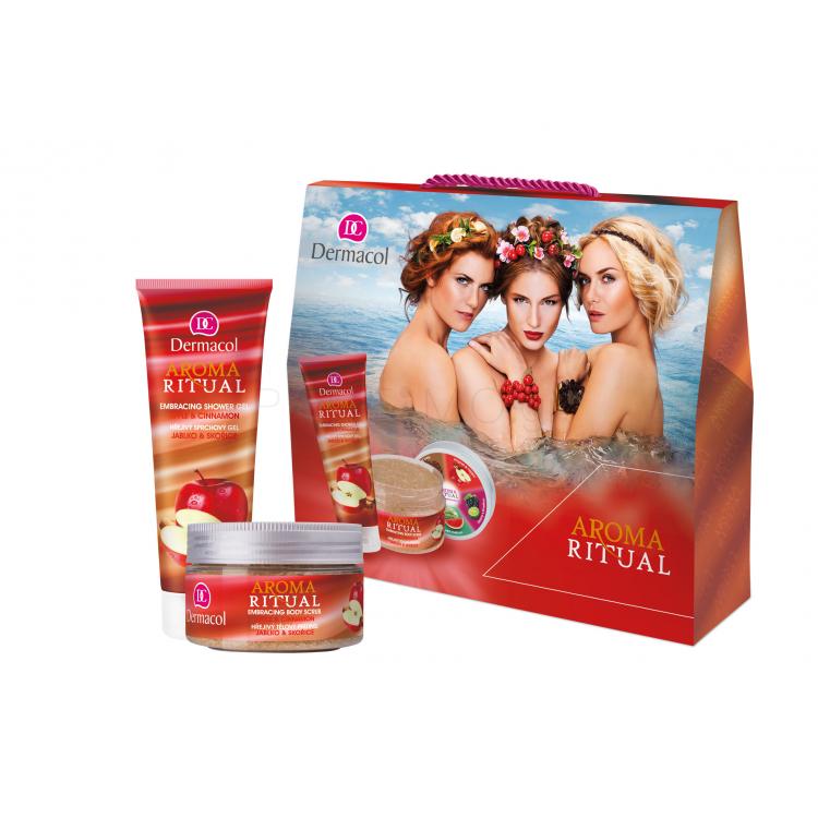 Dermacol Aroma Ritual Apple &amp; Cinnamon Σετ δώρου αφρόλουτρο 250 ml +απολέπιση σώματος 200 g