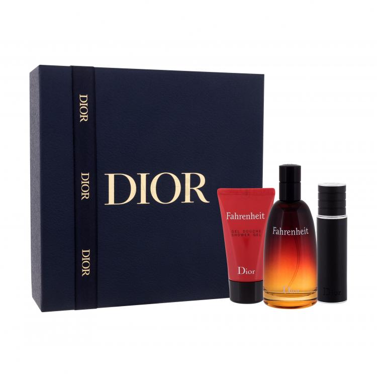 Christian Dior Fahrenheit Σετ δώρου για άνδρες EDT 100 ml +αφρόλουτρο 50 ml + EDT επαναπληρώσιμο φιαλίδιο 10 ml