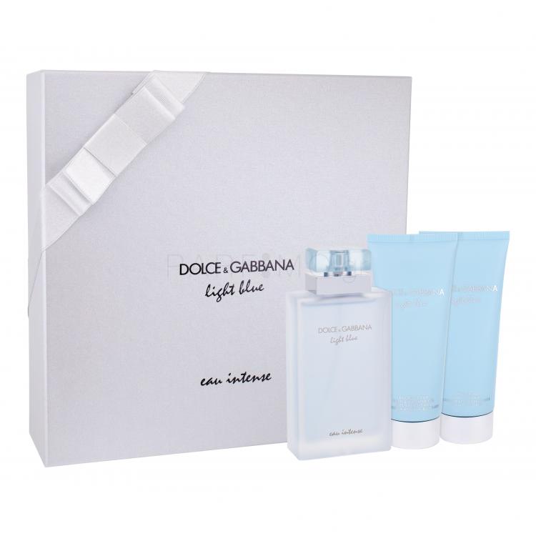 Dolce&amp;Gabbana Light Blue Eau Intense Σετ δώρου EDP 100 ml +κρέμα σώματος 100 ml + αφρόλουτρο 100 ml