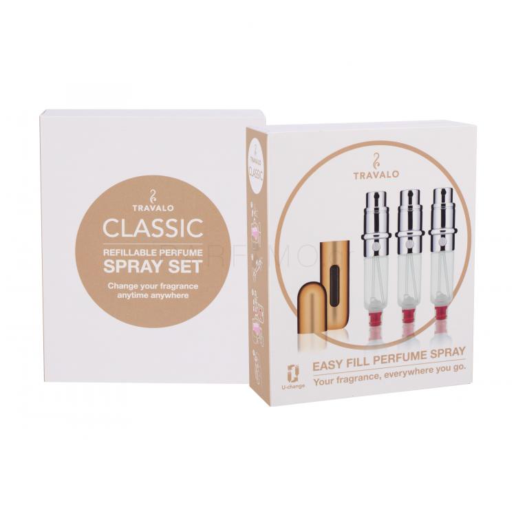 Travalo Classic Επαναπληρώσιμο 3x5 ml Απόχρωση Gold