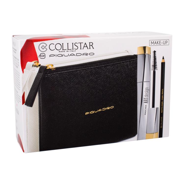 Collistar Art Design Σετ δώρου μάσκαρα 12 ml + μολύβι ματιών kajal 1,5 g Black +καλλυντική τσάντα