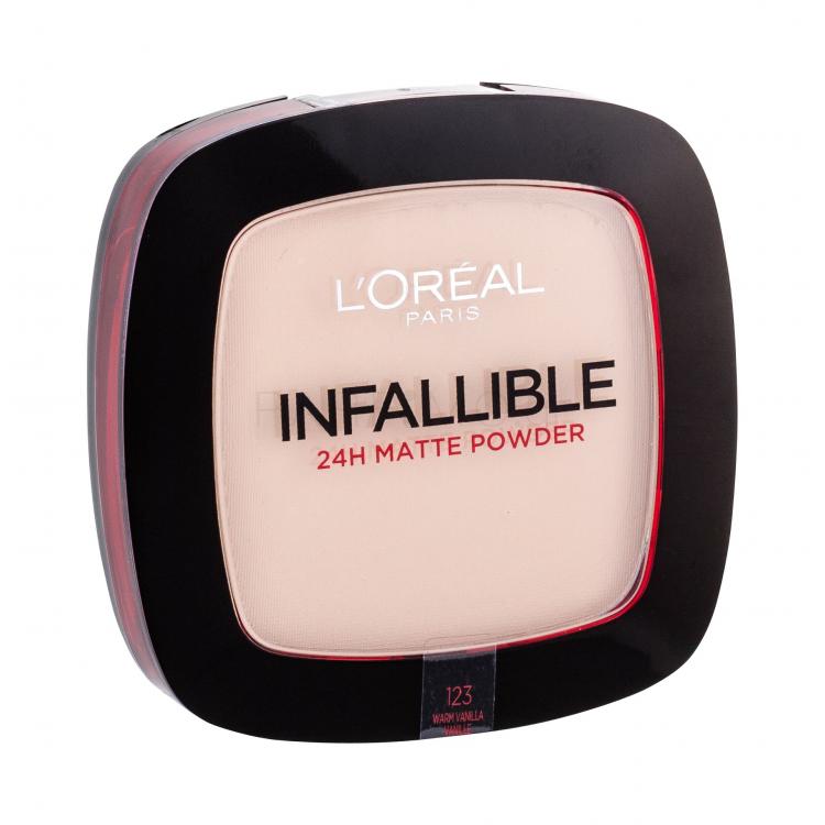 L&#039;Oréal Paris Infaillible 24H Matte Πούδρα για γυναίκες 9 gr Απόχρωση 123 Warm Vanilla