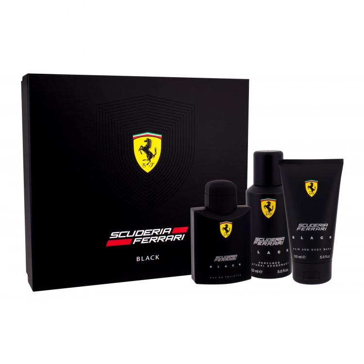 Ferrari Scuderia Ferrari Black Σετ δώρου EDT 125 ml +αφρόλουτρο 150 ml + αποσμητικό 150 ml