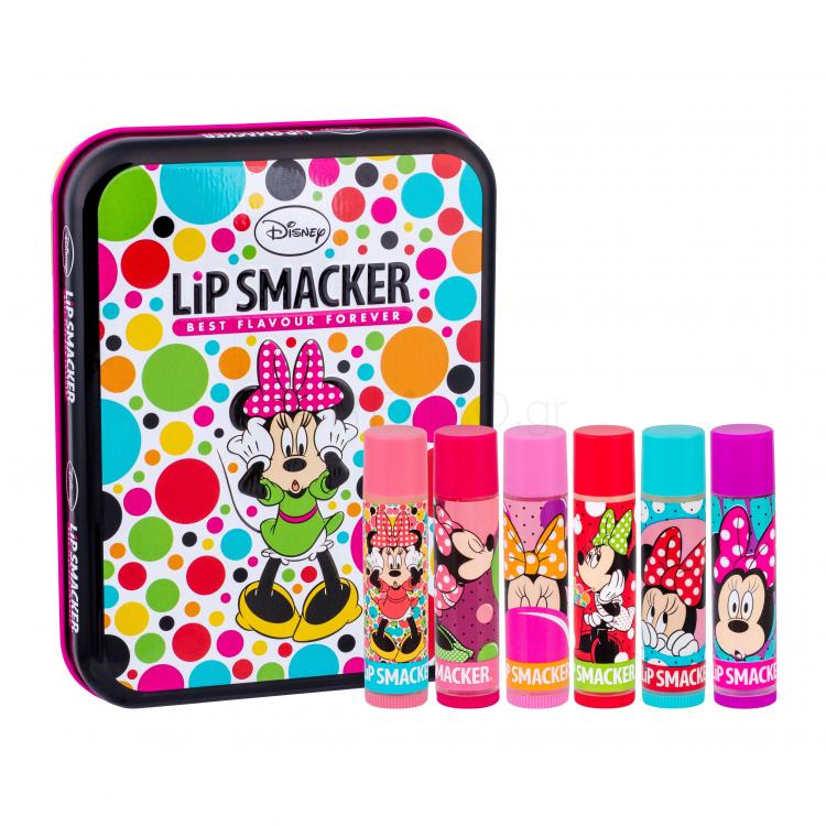 Lip Smacker Disney Minnie Mouse Σετ δώρου βάλσαμο 6 х 4 g + μεταλλικό κουτί
